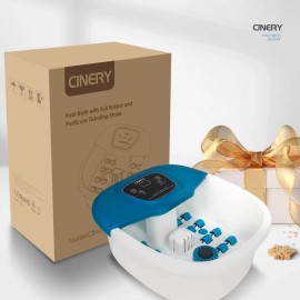 FIAHNG CINERY Foot Spa Bath Massager with Heat Bubbles Vibration and Pedicure Foot