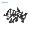 uxcell M3.5 x 12mm Wood Screws Phillips Flat Head Carbon