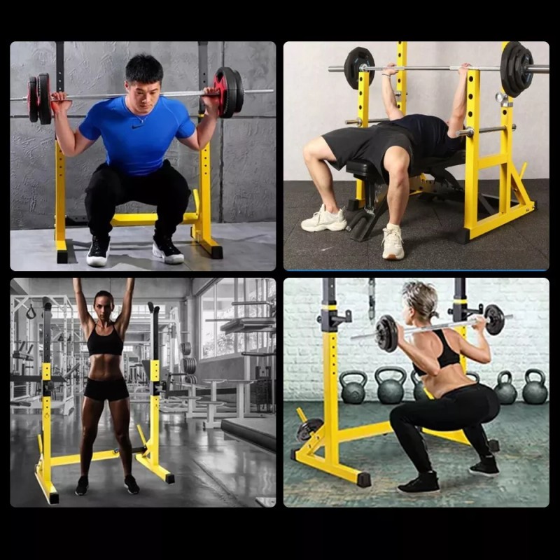 TOYGAGADE Estante Para Sentadillas Con Soporte De Barra Ajustable
