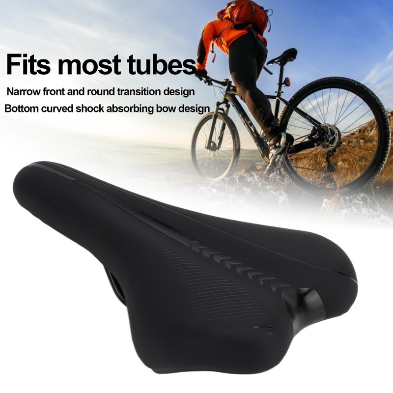 Bike Seat Thicken High Elastic Sponge Comfortable Waterproof Black Bicycle