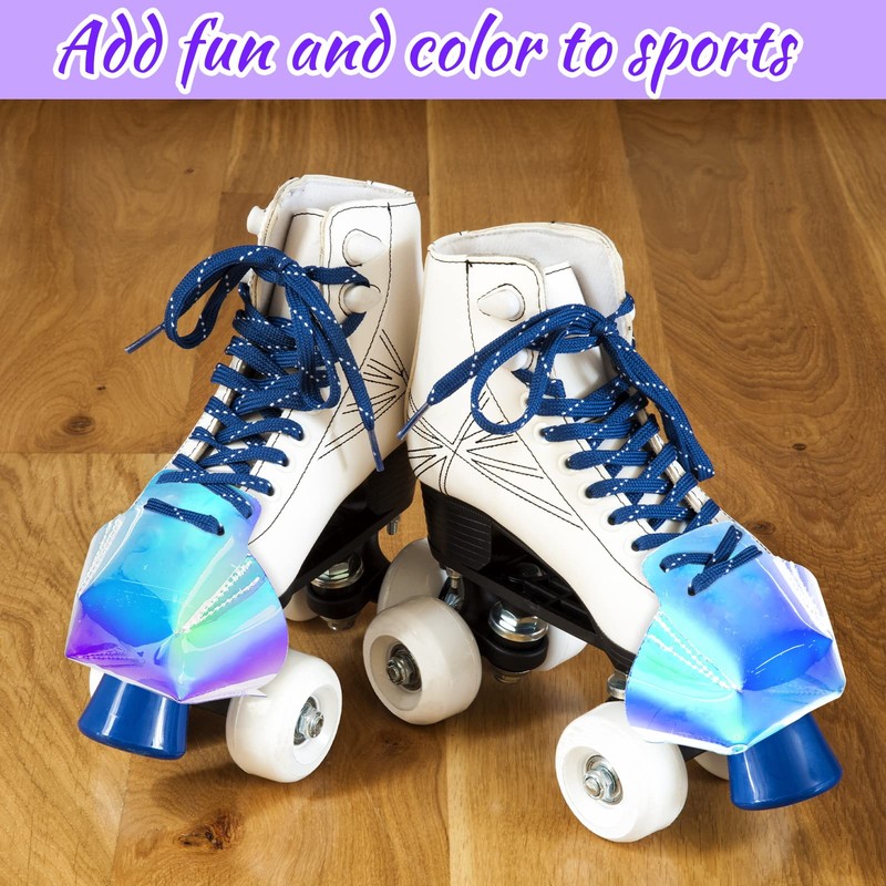 2 Pieces Roller Skate Toe Guards Artificial Leather Toe Guards