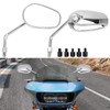8M 10M Universal Oval Motorcycle Rear View Side Mirrors Chrome