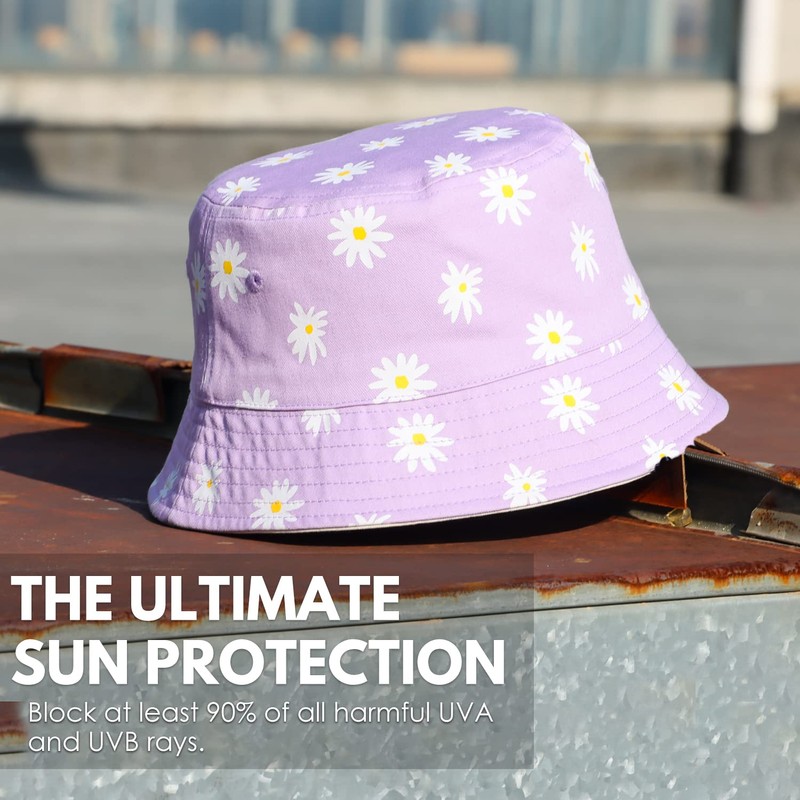 KDWAVE Bucket Hat for Women Men Pure Cotton Double Sided