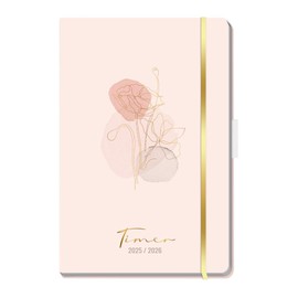 TRÖTSCH - Schülerkalender Specials mit Gummiband und Stifthalter Calm 25/26; Schulplaner Hausaufgabenheft Timer Terminkalender