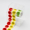 KVMORZE Adjustable Label Dispenser, Acrylic Sticker Dispenser, Transparent Sticker Roll