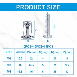 Pack of 45 Plasterboard Dowels Cavity Dowels Pliers, Cavity Metal Anchor Expansion Nuts, Self-Drilling Plasterboard Dowels, Drywall Dowels, Tilting Dowels, Metal Dowels, Expansion Dowels, Rigypsum