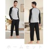 MoFiz Men's Pajamas, Loungewear, Sweatshirt, Top and Bottom Set, Long