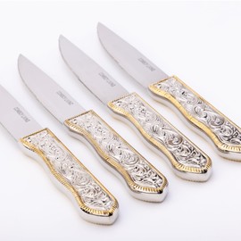 Cowboy Living Western Buckle Stainless Steak Knives (Set of 4)