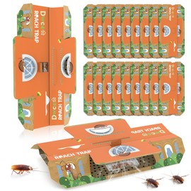 Dwcom Trap 18 Pack Roach Traps Double Buckle Design, Adjustable Inlet & Enhanced Bait Roach Killer Indoor Infestation Cockroach Killer Indoor Home Child & Pet Friendly