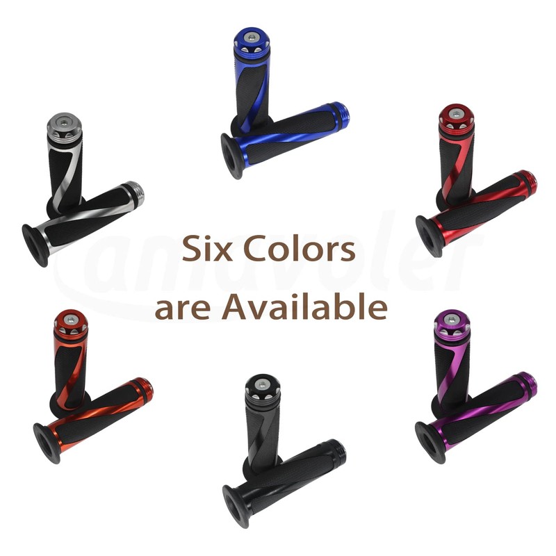 amavoler Universal Motorcycle Handlebar Grips Fits for Motorcycles with 7/8"