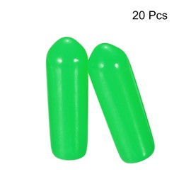 QUARKZMAN Pack of 20 Rubber Caps 4 mm ID Vinyl PVC Round Tube Screw Caps Covers Screw Thread Protective Caps Green