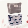 IWOWHERO 2pcs Canvas Makeup Bags Multi Function Toiletries Holders with