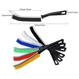 DuDuZui 10PCS Crevice Cleaning Brushes Set, 6PCS Colorful Gap Cleaning Brush,2PCS Scraper Tool, 2PCS Pumice Stone, for Groove Window Door Gap Bathroom Home Kitchen Cleaning