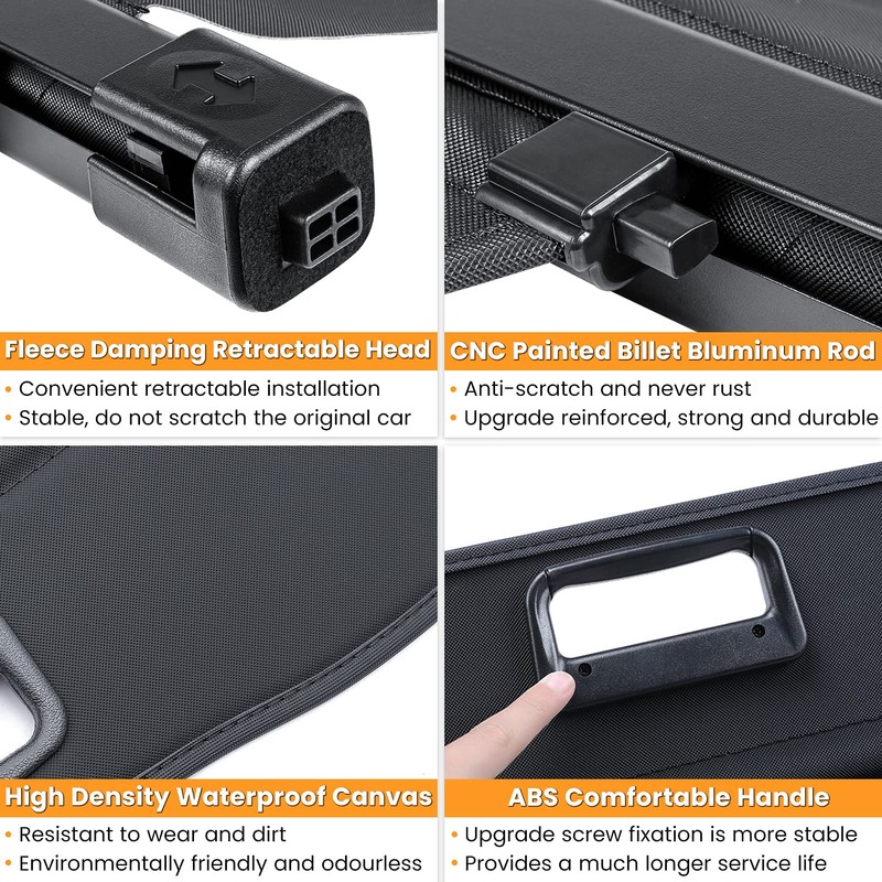 Trunk Cargo Cover For Ford Edge 2015 2016 2017 2018