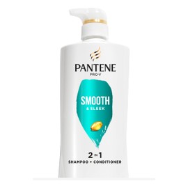 Pantene Pantene Smooth & Sleek 2-in-1 Shampoo & Contitioner, 530 mL