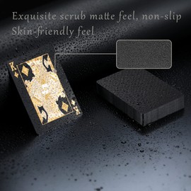 Zayvor Black Playing Cards Poker Cards Laminated Plastic Playing Cards Poker Cards Plastic Card Playing Card Party Cards Magic Cards Waterproof Plastic Embossed Game Cards, Diamond Grid