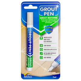 Grout Pen Tile Paint Marker: Waterproof Grout Paint, Tile Grout Colorant and Sealer Pen - Winter Grey, Narrow 5mm Tip (7mL)