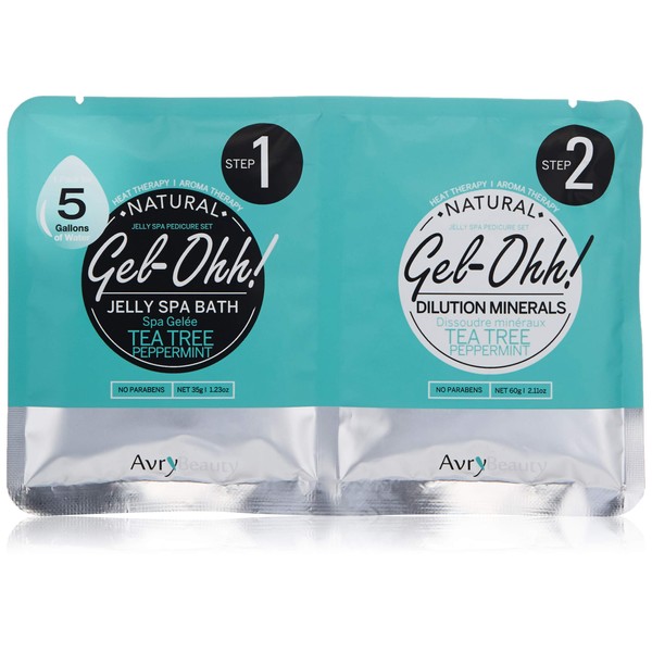 AvryBeauty Gel-Ohh Jelly Spa - Tea Tree & Peppermint,2 Count(Pack of 1)