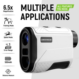 Golf/Hunting Rangefinder 900Y Waterproof Hunting Range Finder 6.5X Magnification, Distance, Angle, Speed, Scan Multi Functional Rangefinder for Golfing, Hunting, Shooting and Hiking.