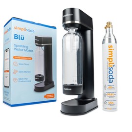 Simpli Soda Simpli Soda BL Sparkling Water Maker, Premium Soda Streaming Machine, Carbonated Water Machine and Soda Maker - Black (Machine + 1 CO2 Cylinder)