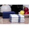 Living Fashions 8 Pack Dish Towels - Absorbent Weave Pattern