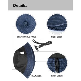 Zylioo Oversize XXL Bucket Hat,Large Cotton Fisherman Hats,Unisex Trendy Summer Fishing Sun Hats for Travel Hiking Beach