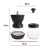 Mixpresso Manual Coffee Grinder, Spice Grinder Manual, Glass Jars, Ceramic