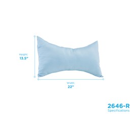 NOVA Medical Products NOVA Curve Neck Pillow, Butterfly Shaped Head & Neck Pillow, Travel Pillow with Removable Light Blue Satin Cover