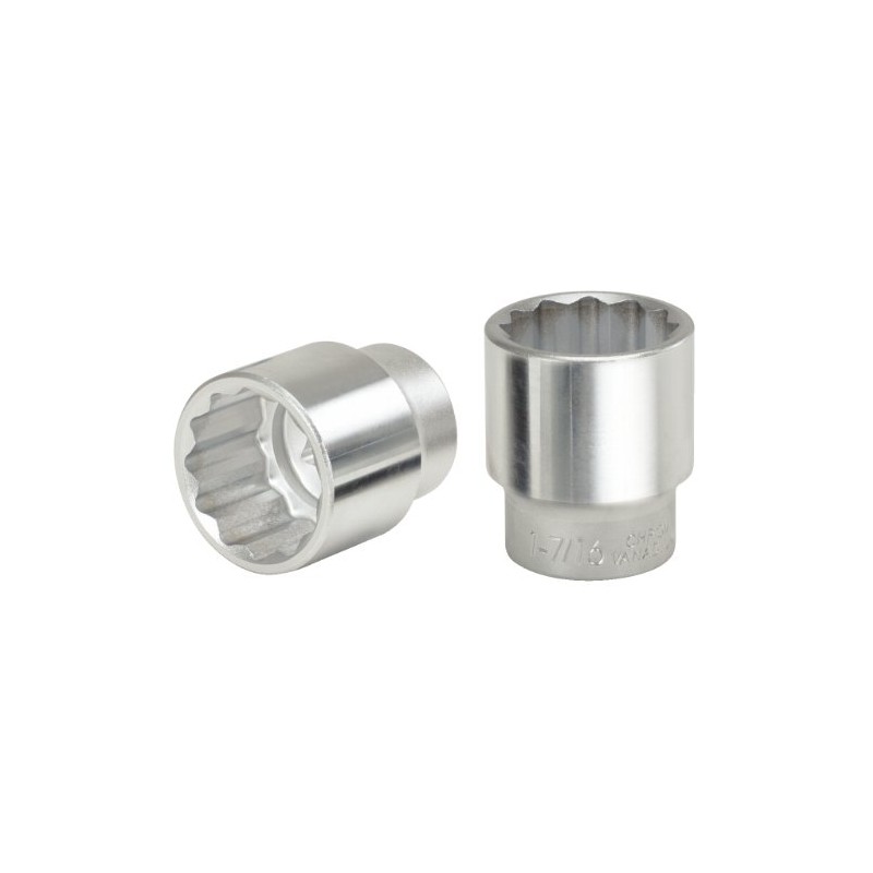 KS Tools 911.4121 3/4 Inch 12-Point Socket, Short, 52 mm