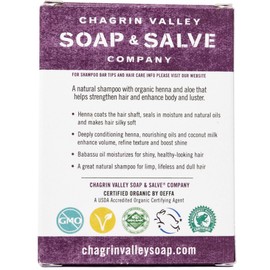 Organic Natural Shampoo Bar, Henna, Chagrin Valley Soap & Salve