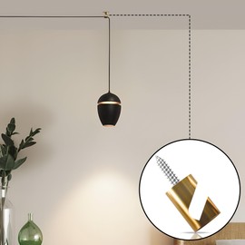 DC VOLTAGE Decentraliser Ceiling Hook Wall Mount V Hook with Wall Plugs and Screws for Any Fabric Electric Cable Hanging Pendant Lighting Fixtures, Pack of 1