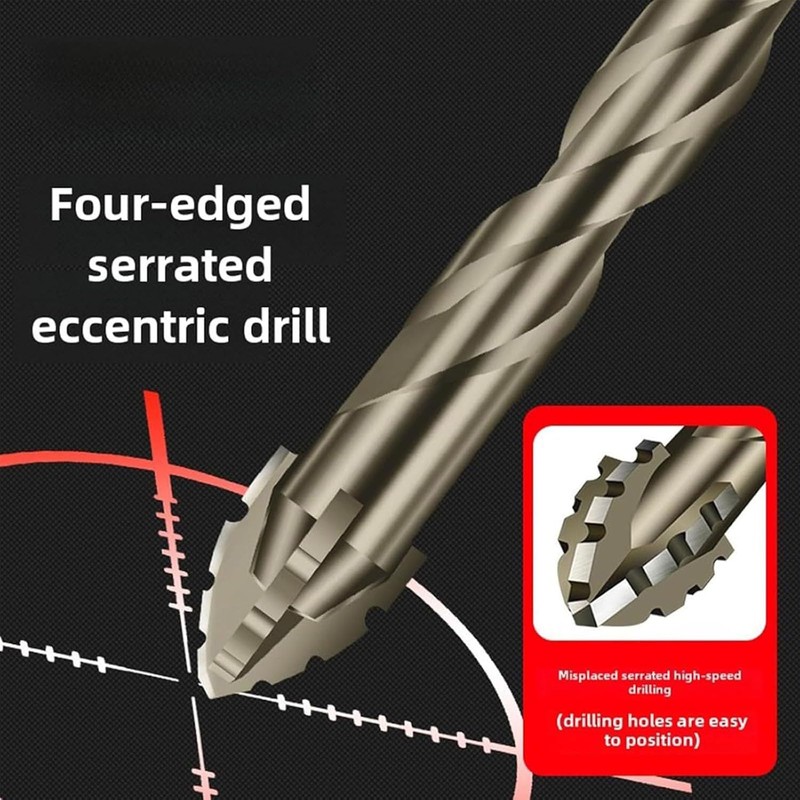 Cozy Hoome Four-Flute Serrated Eccentric Drill Bit Set - High
