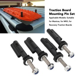 Tonysa MaxTrax Traction Board Assembly Pin Set, Easy Installation, Reliable Safety, Stainless Steel, Nylon, for MKII, Recovery Traction Boards, Default
