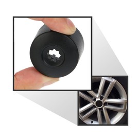 Xtahdge 20pcs 17mm Car Wheel Nut Cover Bolt Cap Removal Tool for VW Golf Bora Passat, Black