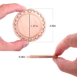 CBCMY Natural Wood Slices 40 Pcs 2.36inches Craft Unfinished Wood kit Predrilled with Hole Wooden Circles for Arts Wood Slices Christmas Ornaments DIY Crafts