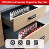 TOOLEAGUE 9Pcs Socket Organizer Tray and Magnetic Wrench Holder Set,Red