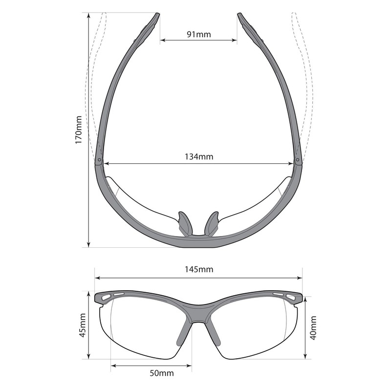 voltX Protective Glasses with Visual Strength incl. Safety cord with
