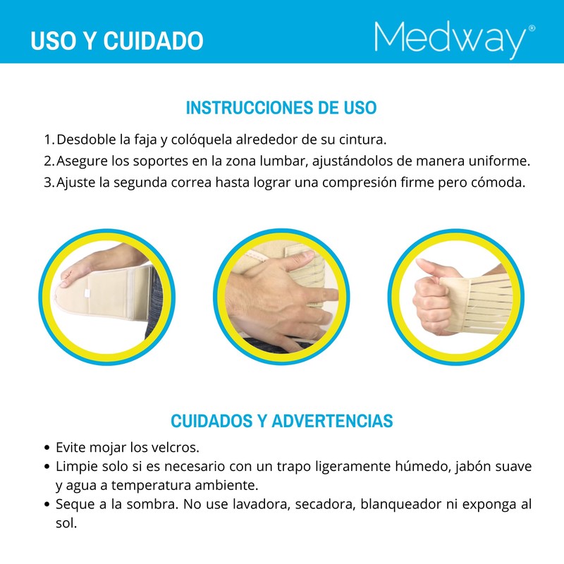 MEDWAY | Faja Sacrolumbar Flexible Color Beige Talla G