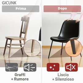 GICUNK 88 Pezzi Feltrini per Sedie, Gommini per Sedie, Marrone