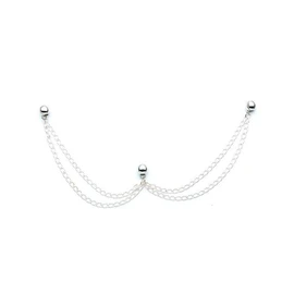 Kela Valentina 3 Charms Chain - Silver
