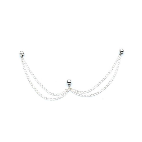 Kela Valentina 3 Charms Chain - Silver