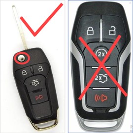 STRAFFI TPU Key Fob Cover Shell for Flip 2013 2014 2015 2016 2017 Fusion 2021 2022 Ford Bronco 2015-2021 F-150 2017-2022 F-250 F-350 F-450 F-550 2019-2023 Ranger (flip Key 4 Button Black)