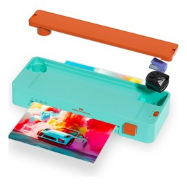 MECOLOUR Thermal Laminator Machine A4 for Documents and Photos,110v (Orange), Trimmer