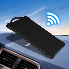 Mwin Starlink Mini Cover - Waterproof & Scratch-Resistant Silicone Case for Satellite Antenna, Lightweight & Portable Protector with Curved Handle & Wavy Edge, Perfect for RV/Camping (Black)