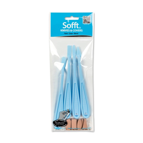 Sofft Tool 65100 Mixed Pack of Palette Knives and Covers for PanPastel Artist Painting Pastels