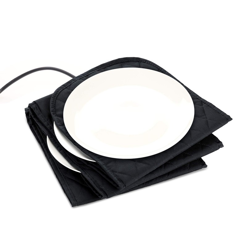 Navaris Electric Plate Warmer - 10 Plate Blanket Heater Pockets