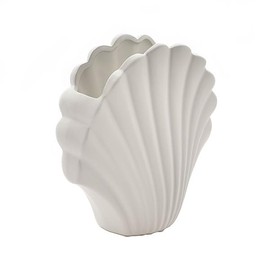 Widdop Hestia Nautical Themed Ceramic Vase - White Shell Design - Lovely Gift Idea