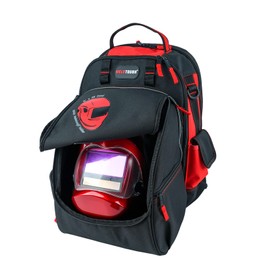 MELOTOUGH Welding Tool backpack Extreme Gear Pack with Large Capacity Helmet Holder Luggage Storage Bag(Red