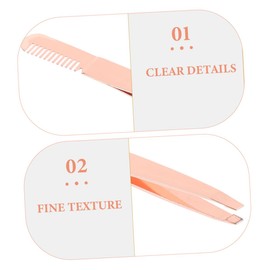 Healeved Stainless Steel Eyebrow Tweezers with Comb Lash Tweezers Set for Beauty Routine