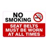 No Smoking Seat Belts Must Be Worn Stickers - 5